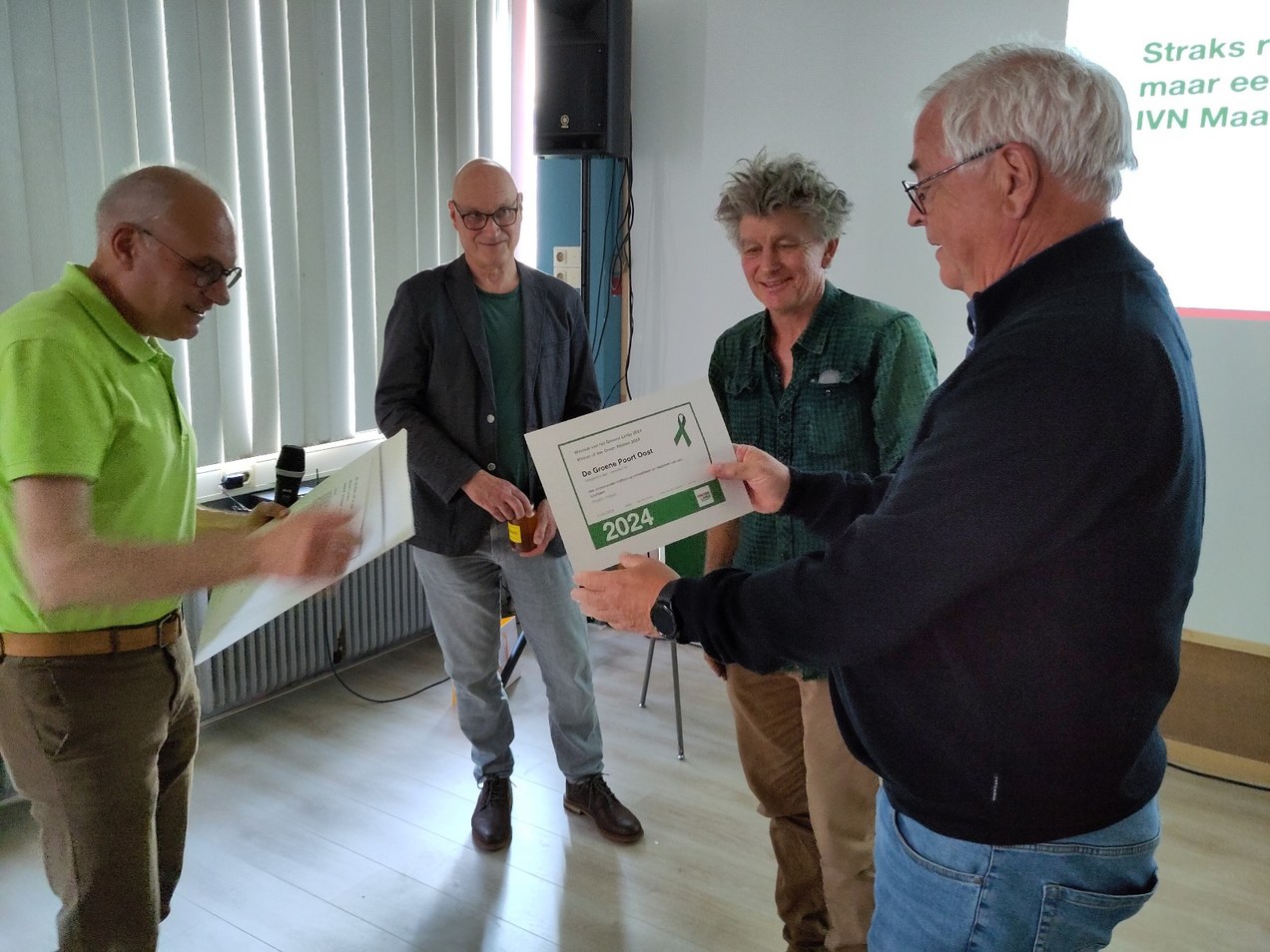 Ontvangst groene lintje